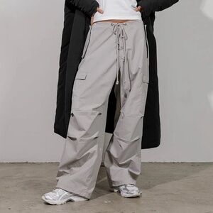 Local European Grey Parachute Pants